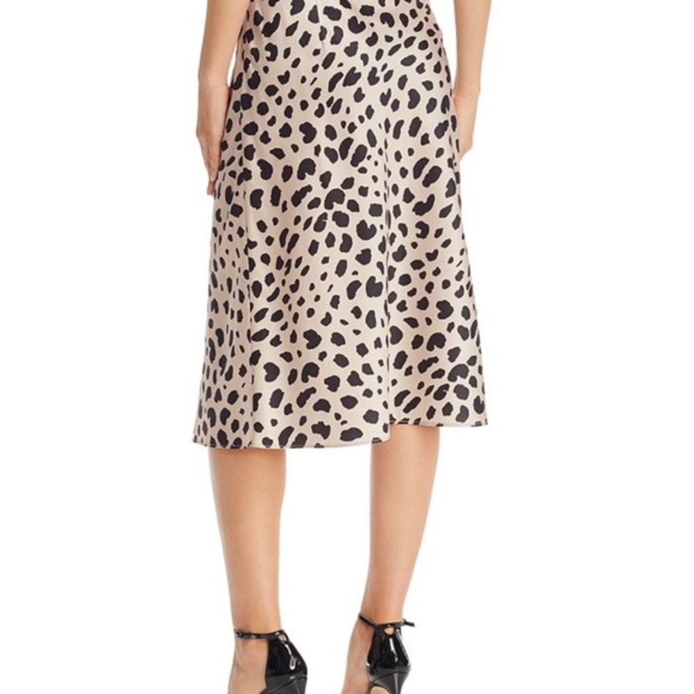 AQUA Leopard Midi Skirt